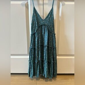 American Eagle Outfitters Teal Floral Dress